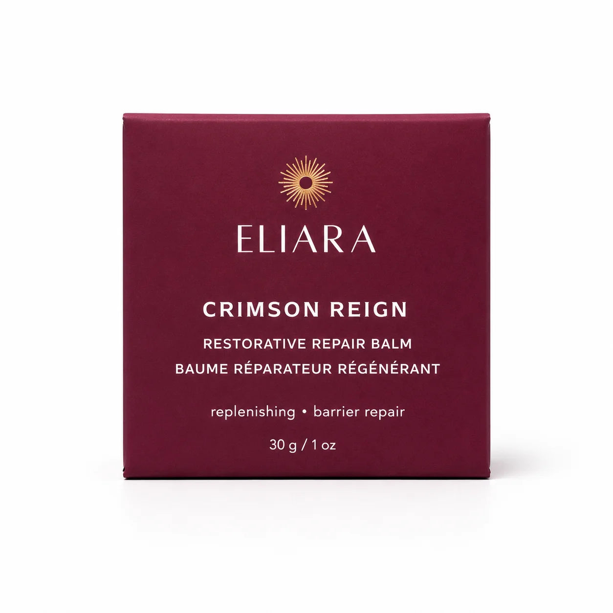 Eliara Crimson Reign restorative repair balm packaging on a white background